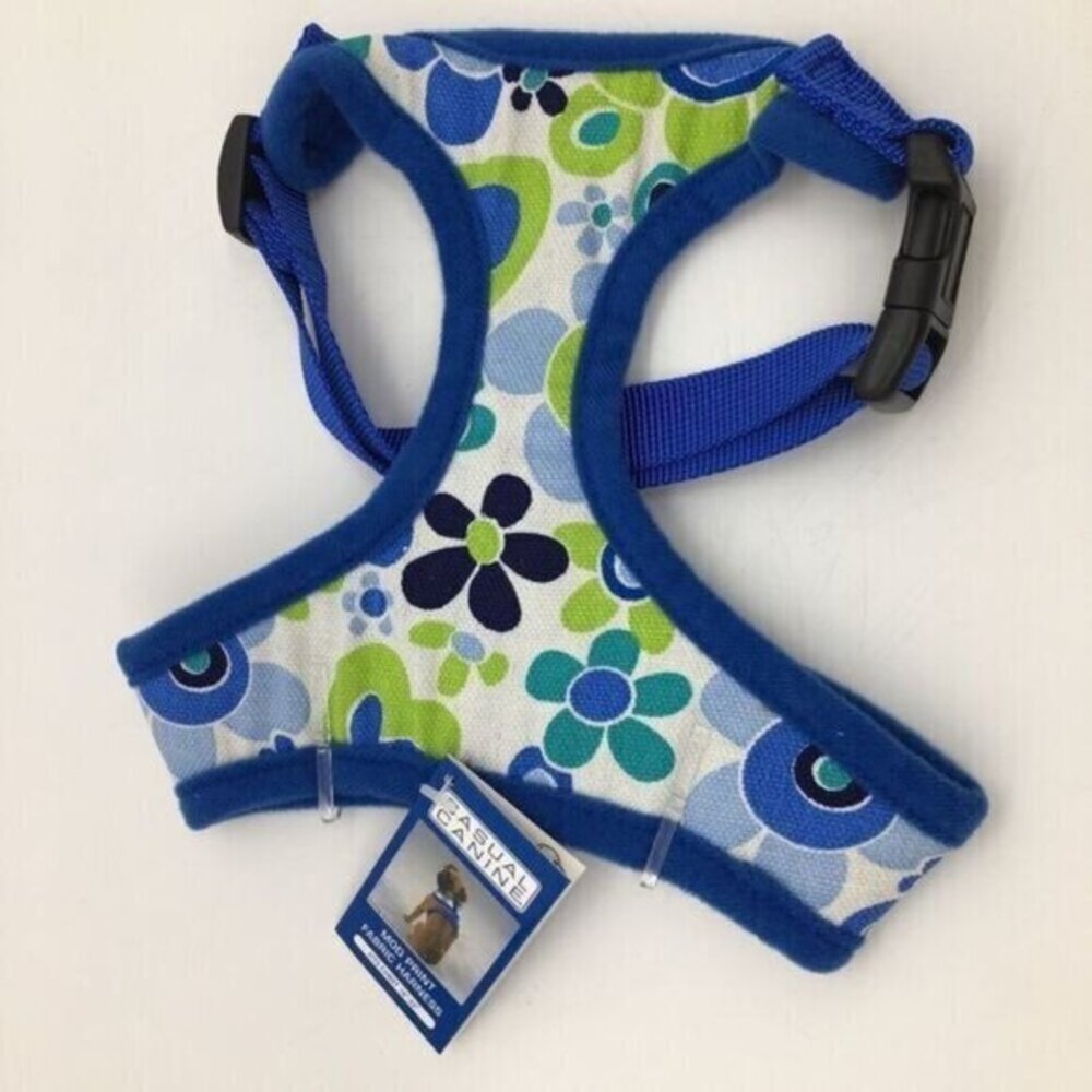 Dog Harness Casual Canine Mod Print Pet Collar Size Medium 16”-22” NEW